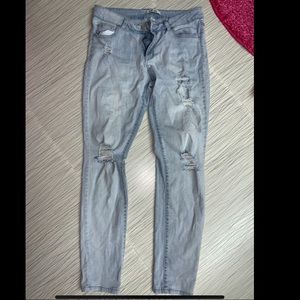 light wash ripped jeans